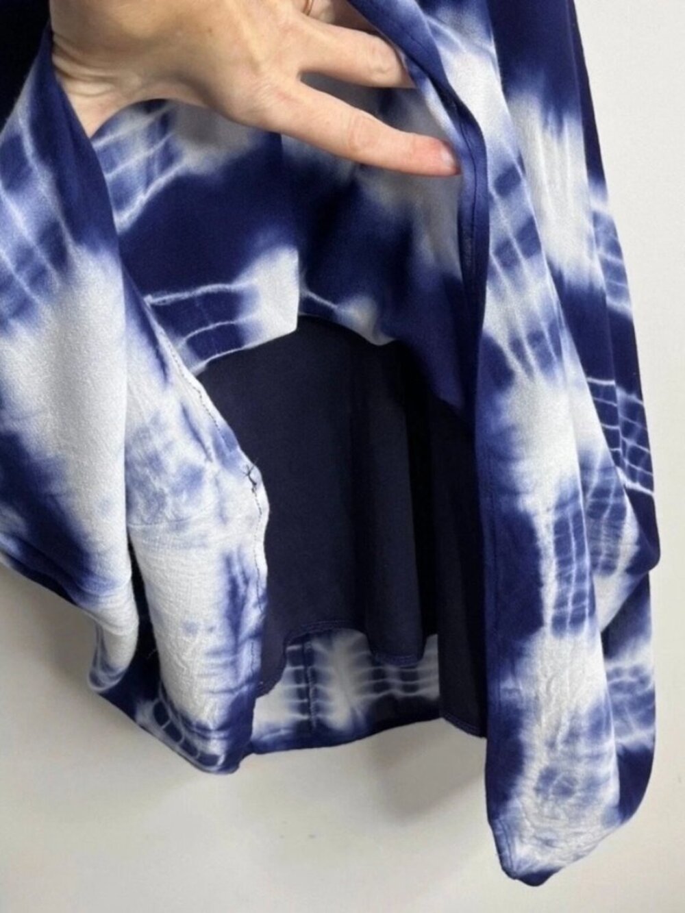 Blue Rain Women's Swing Dress XS Blue Tie Dye Sleeveless Asymmetric Hem Tunic - Picture 6 of 10